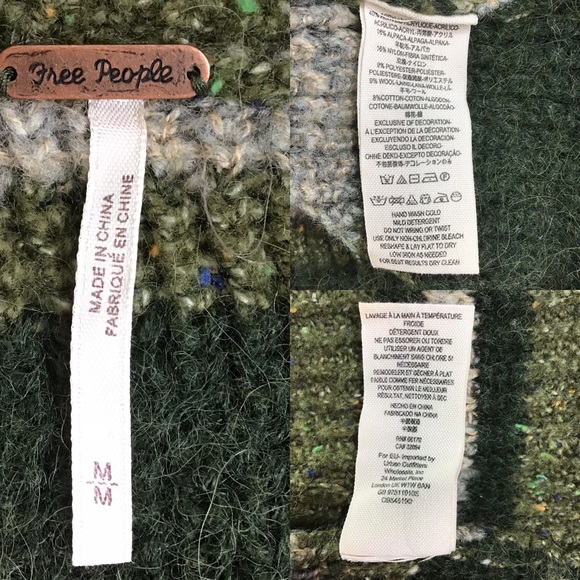 Free People Alpaca Blend Sid Green Striped Tunic - Picture 8 of 10